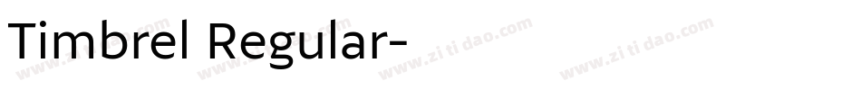 Timbrel Regular字体转换